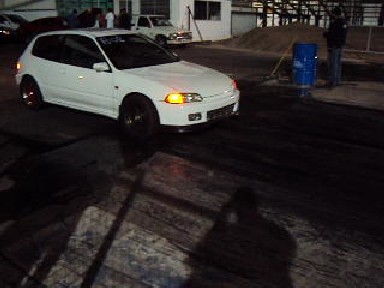 White 1992 Honda Civic hatchback