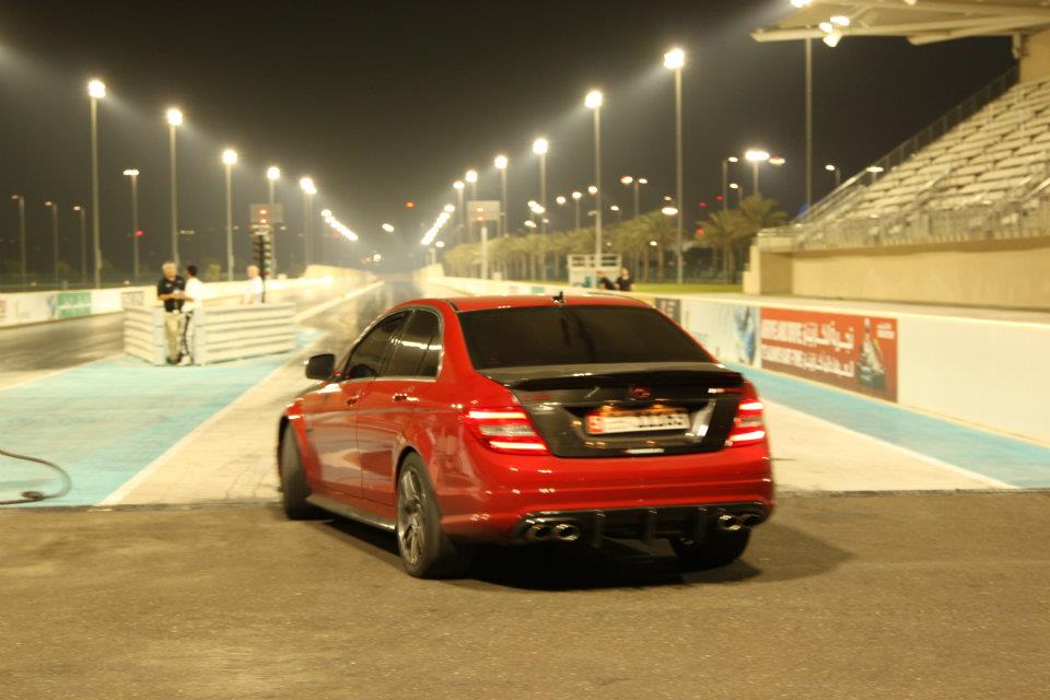 Mars Red 2009 Mercedes-Benz C63 AMG Weistec Supercharger Stage1+