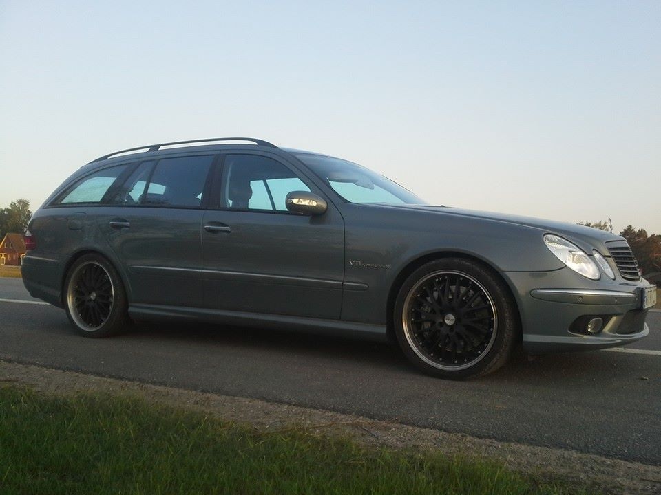 2004 green Mercedes-Benz E55 AMG touring picture, mods, upgrades