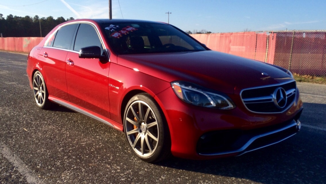 Cardinal Red Mettalic 2015 Mercedes-Benz E63 AMG S model