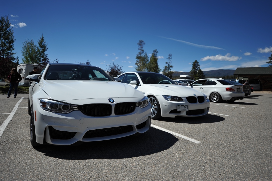 White 2015 BMW M4 