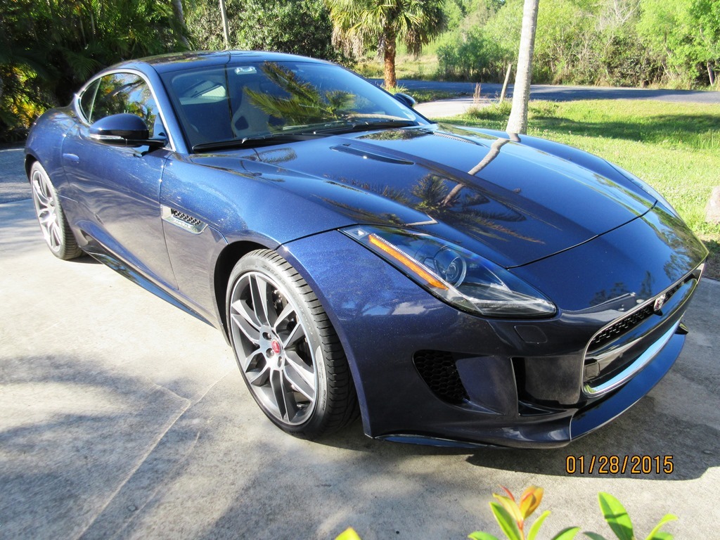 Blue 2015 Jaguar F-Type R
