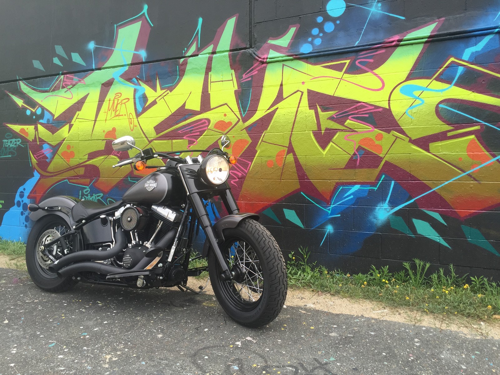 2014 BLACK GREY Harley-Davidson Softail FLS picture, mods, upgrades