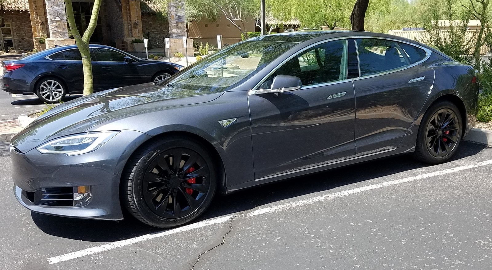 2016 Midnight Silver Tesla Model S P90DL picture, mods, upgrades
