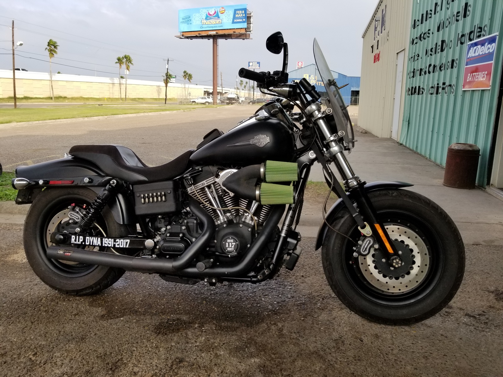 2009 Flat Black Harley-Davidson Dyna Fat Bob picture, mods, upgrades