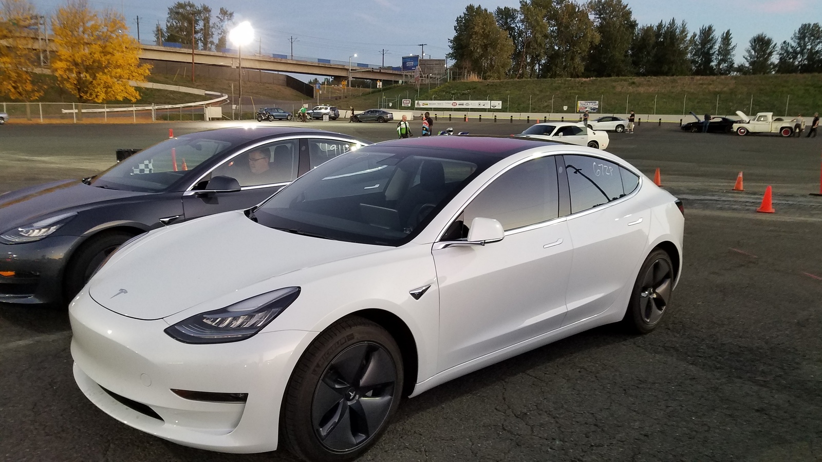 White  2018 Tesla Model 3 RWD Long Range