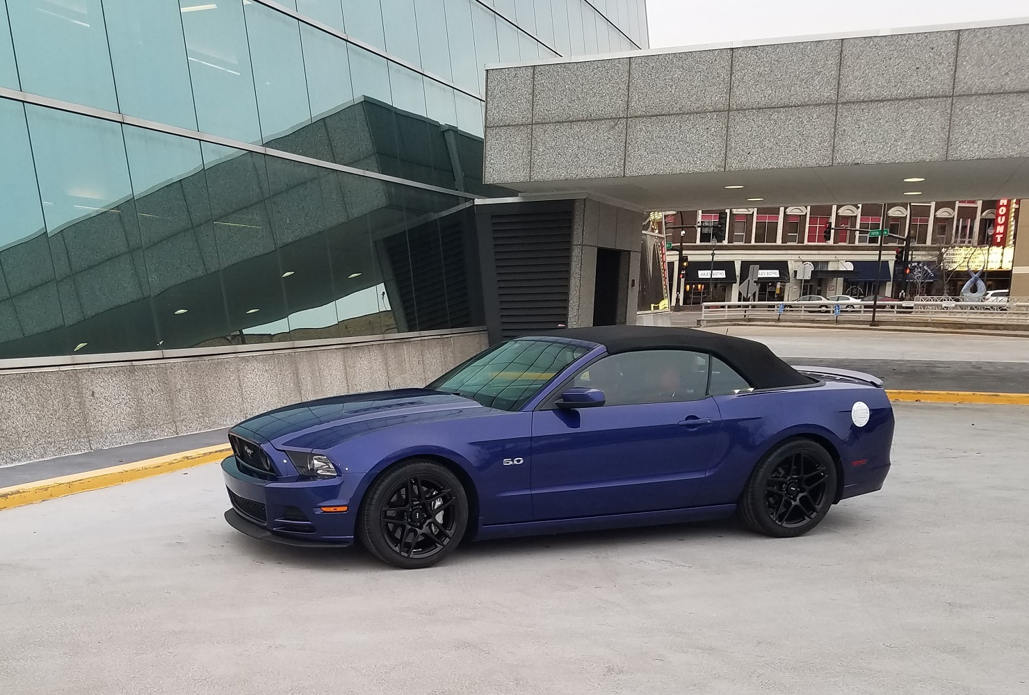 2014 Deep Impact Blue Ford Mustang GT Convertible picture, mods, upgrades