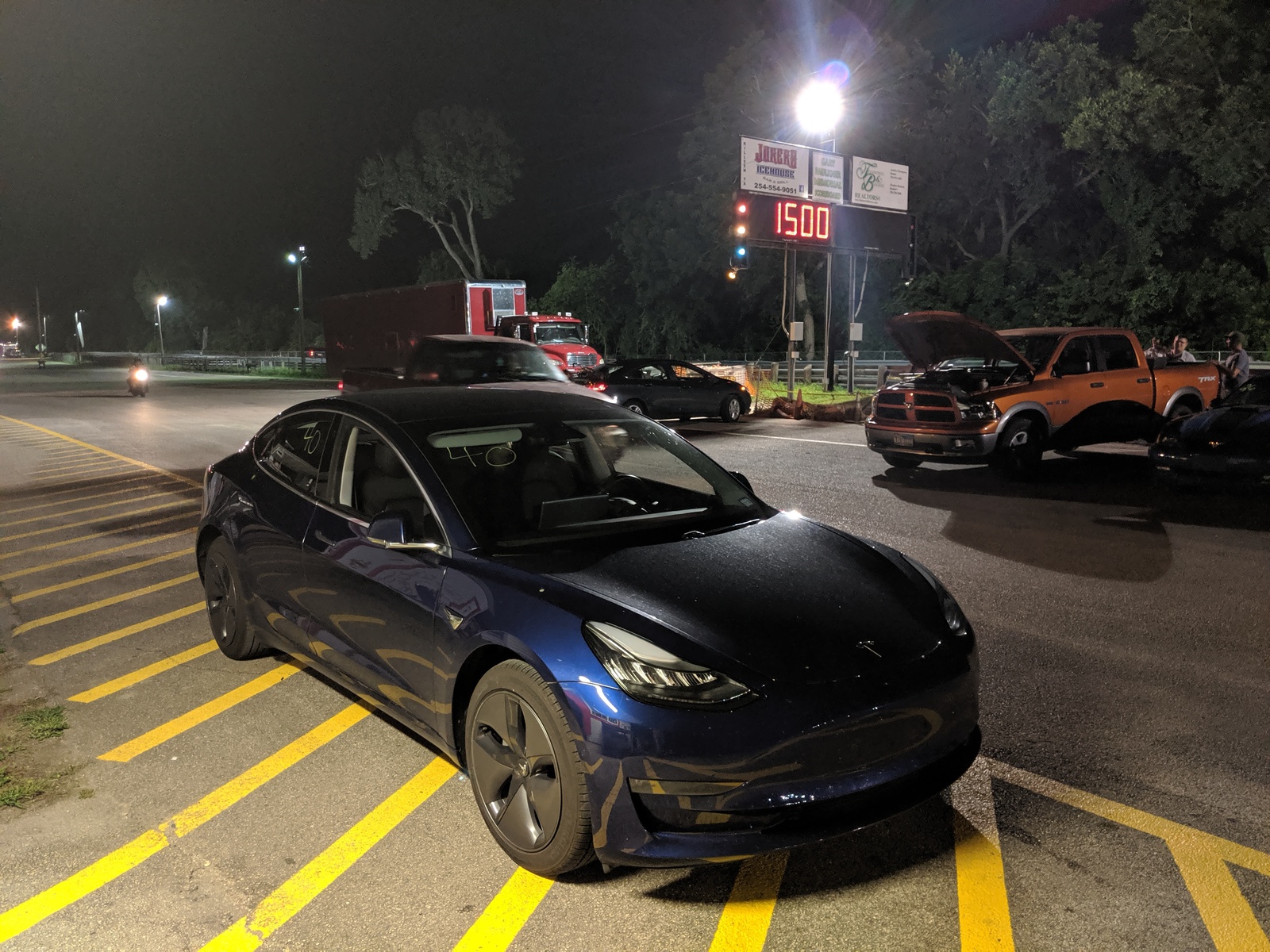 Blue 2018 Tesla Model 3 Long Range AWD Non-Performance