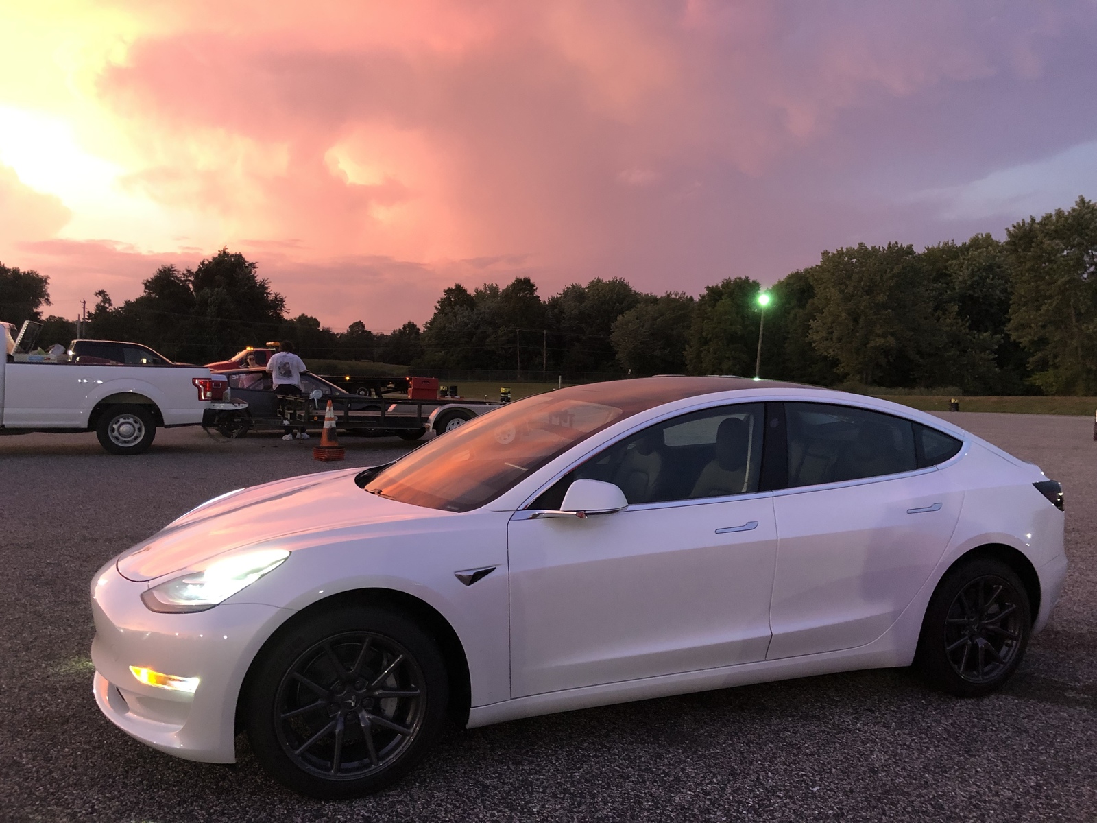 White 2019 Tesla Model 3 Performance Stealth