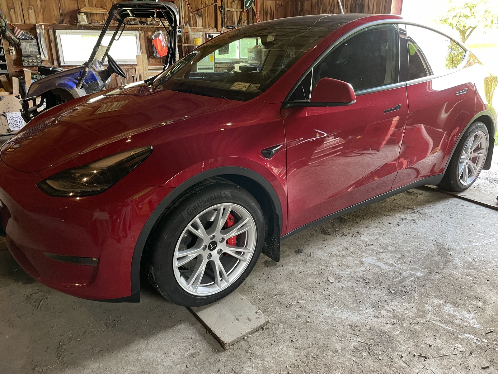 2021 Red Tesla Model Y Performance picture, mods, upgrades