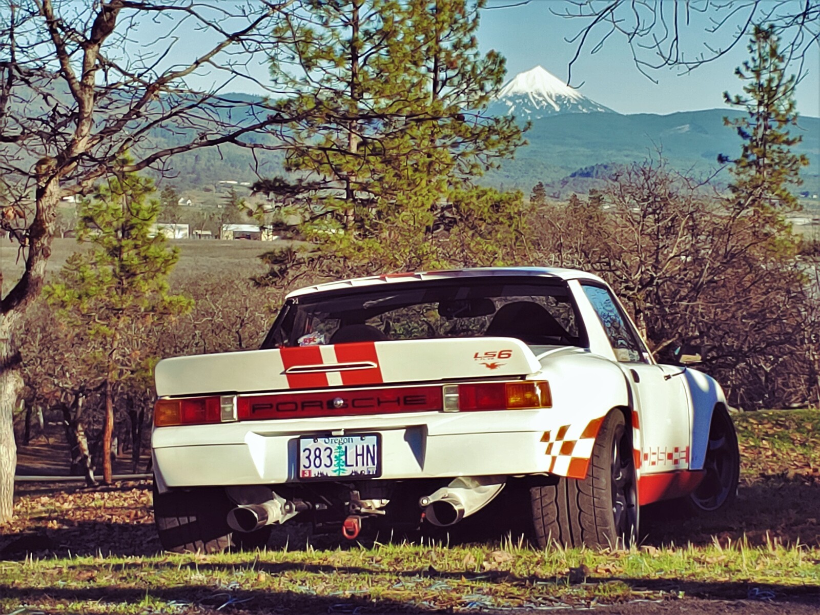 1974 White Orange Stripes Porsche 914 Outlaw picture, mods, upgrades