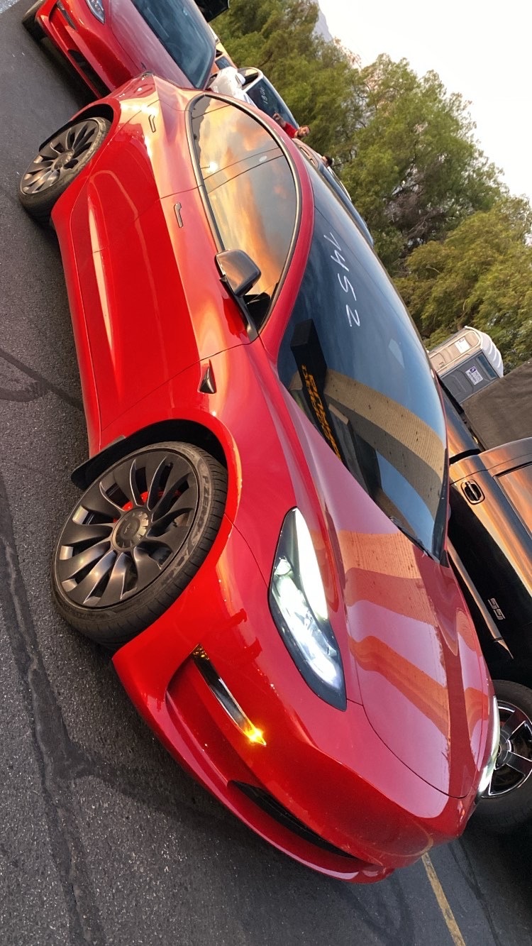 Red Multi-Coat (PPMR) 2022 Tesla Model 3 Performance