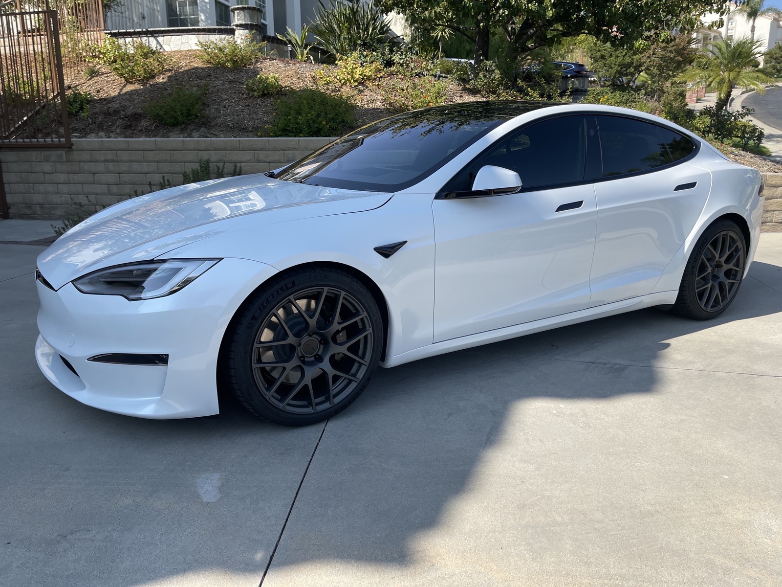 White 2021 Tesla Model S Plaid