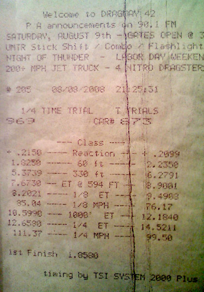 2007  Subaru Impreza WRX Limited Timeslip Scan