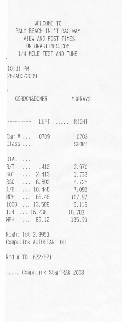 2008  Ford Mustang Shelby-GT500 Coupe Whipple Zex Nitrous Timeslip Scan