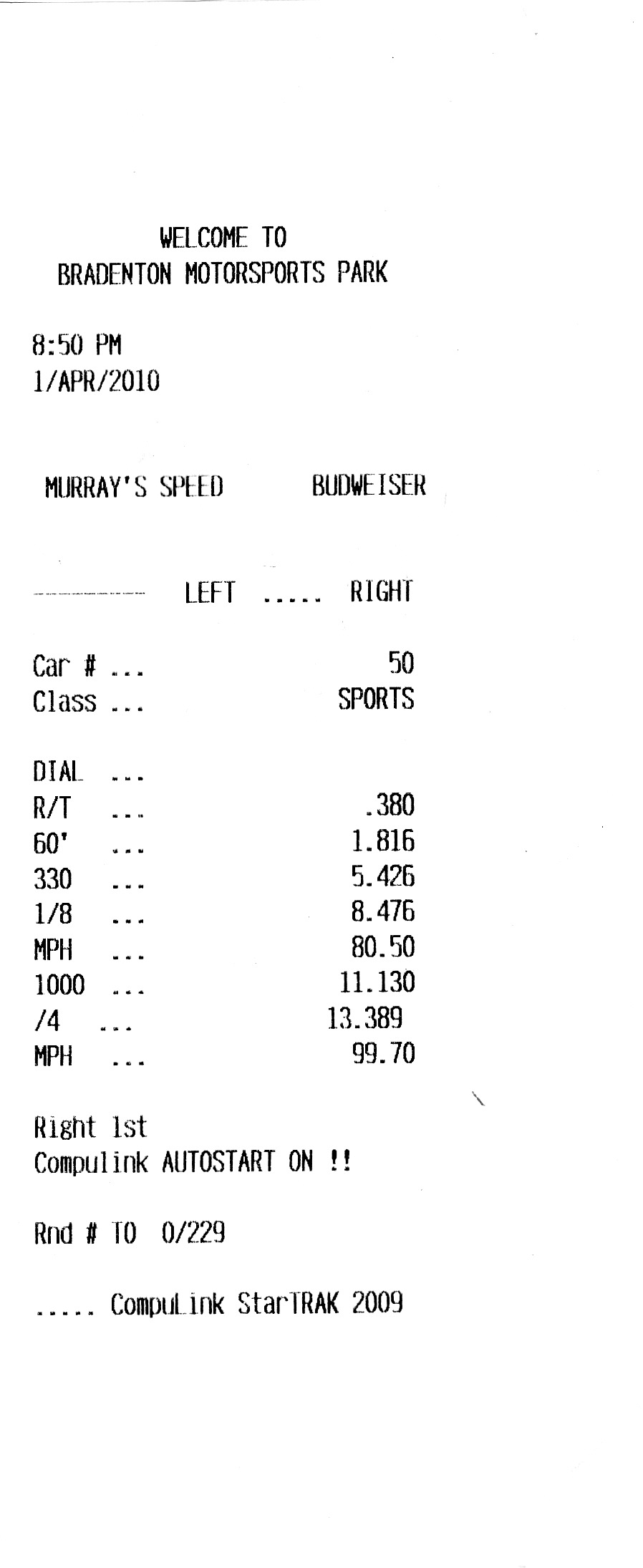 1995  Mazda Miata MX5 Base naturally aspirated Timeslip Scan