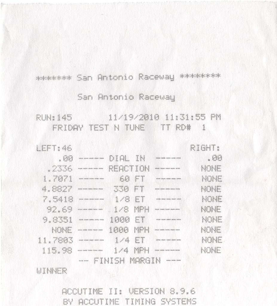 1999  Pontiac Firebird Formula  Timeslip Scan