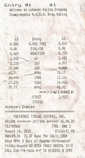 1966  Ford Mustang GT Timeslip Scan