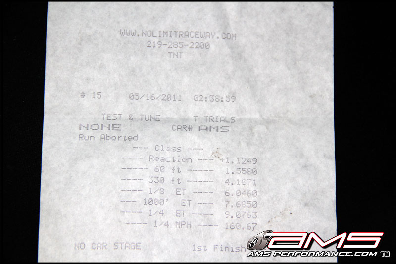 2009  Nissan GT-R AMS Alpha 12 Timeslip Scan
