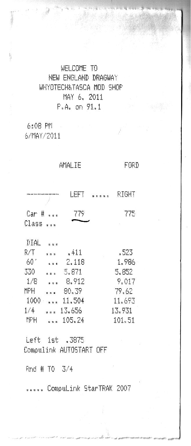 2004  Ford Mustang Mach 1 Timeslip Scan