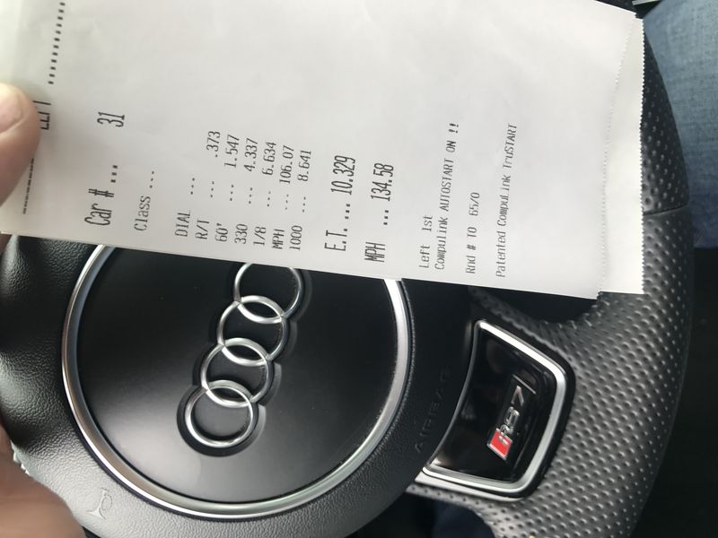 2015 Nardo Grey Audi RS-7 APR Timeslip Scan