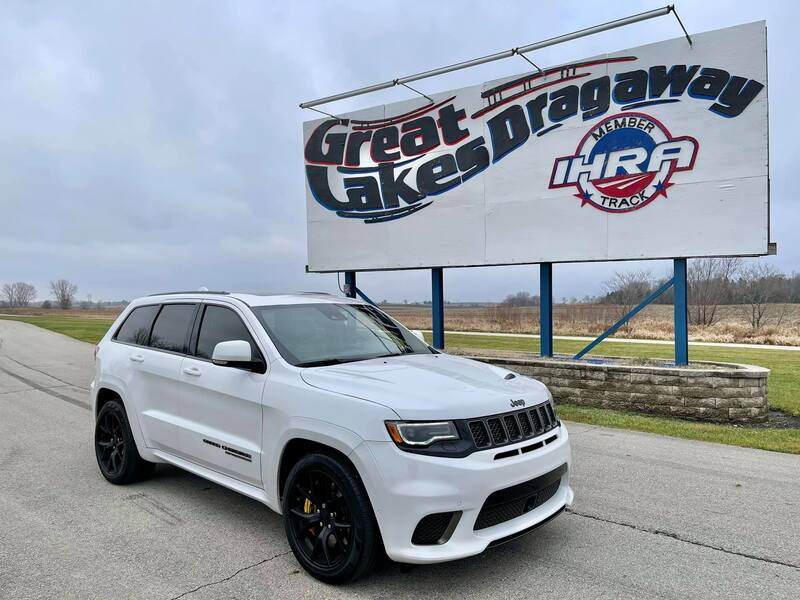 2018 Cocaine White Jeep Cherokee Trackhawk  Timeslip Scan