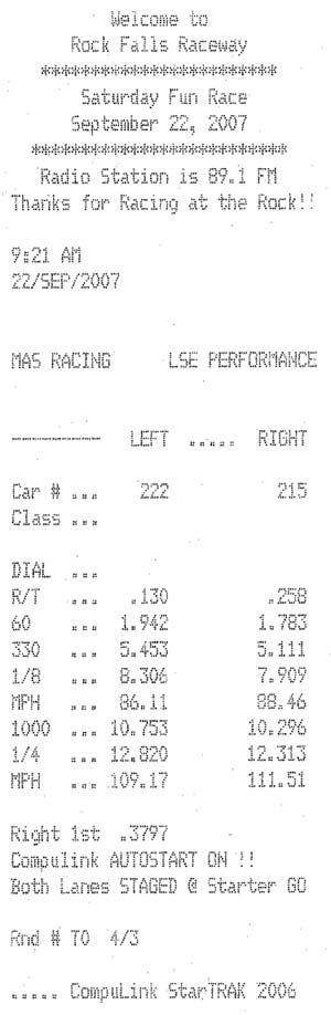 1995  Dodge Neon ACR Timeslip Scan
