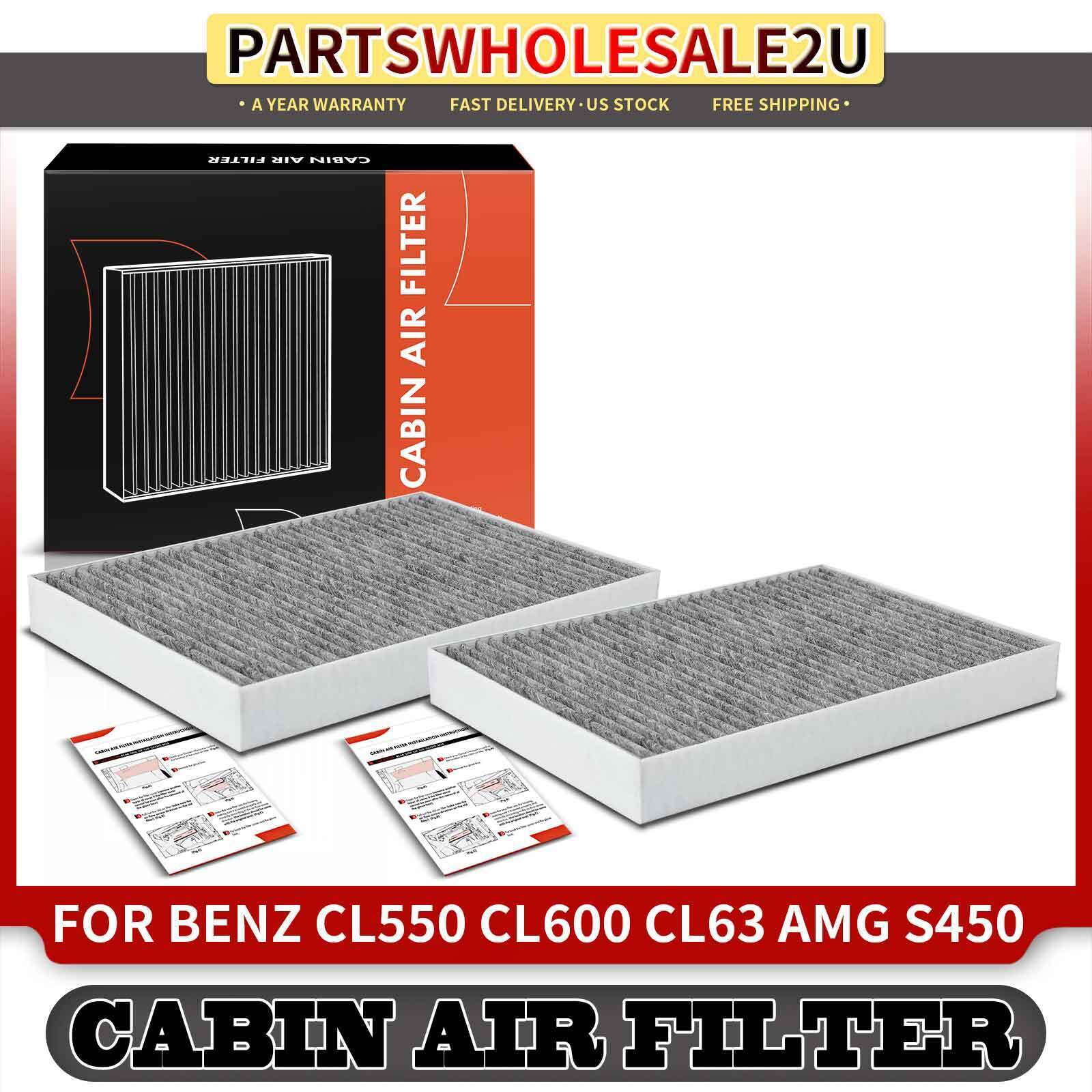 2x Activated Carbon Cabin Air Filter for Mercedes-Benz C216 C217 W222 CL550 S600