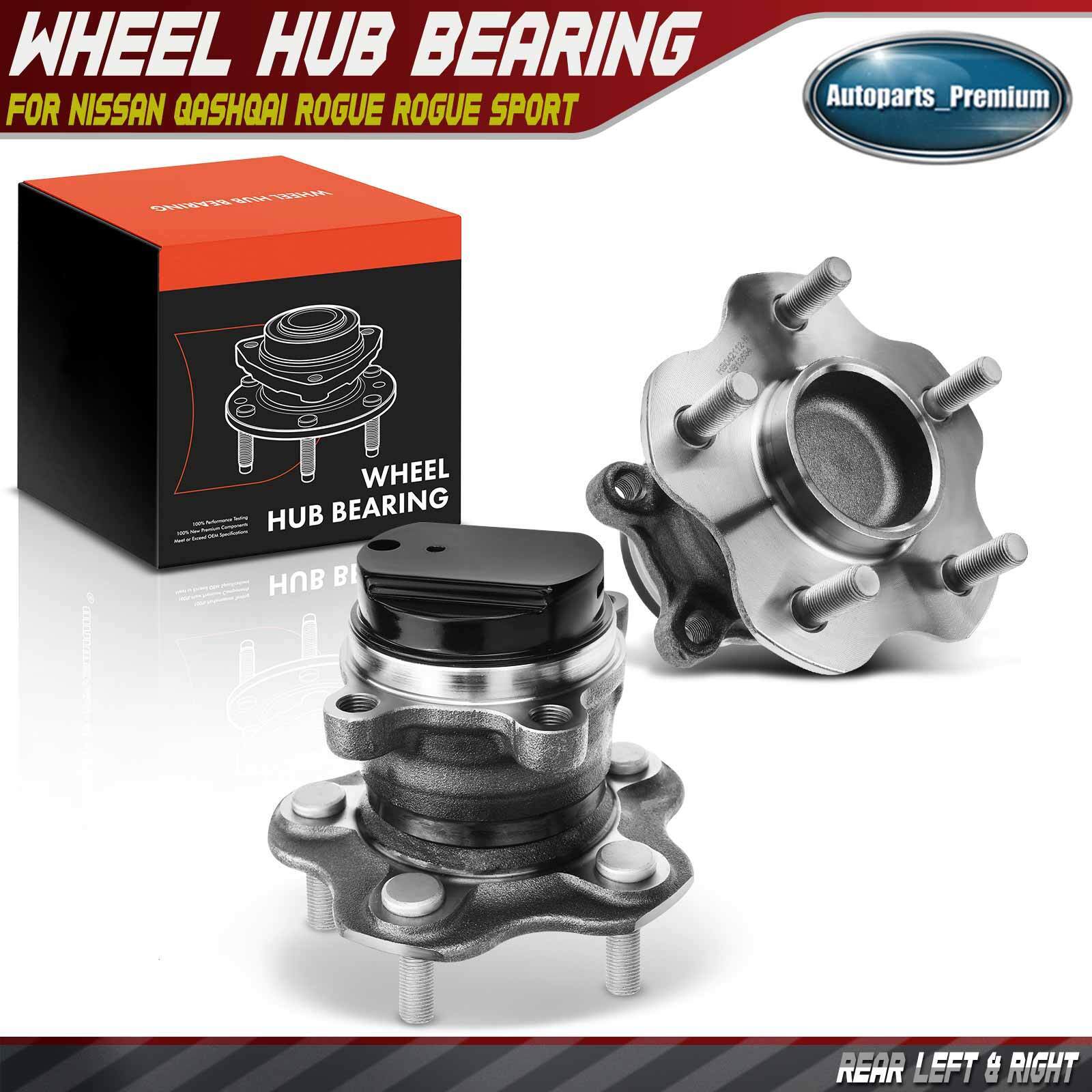 2x Rear Wheel Hub Bearing Assembly for Nissan Rogue 14-20 Rogue Sport 17-22 FWD