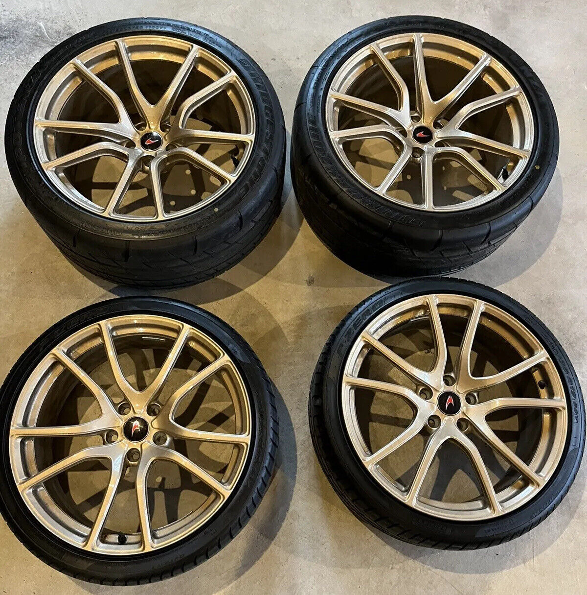 McLaren 570s Wheels And Tires OEM Genuine Set W TPMs And New Tires