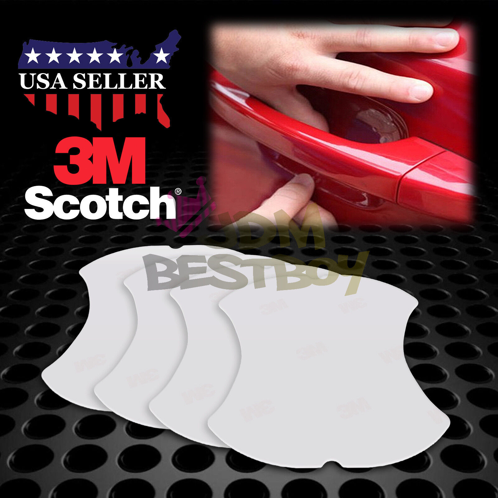 4x 3M Scotchguard Clear Paint Scratch Protector Door Handle Cup Film Bra #2