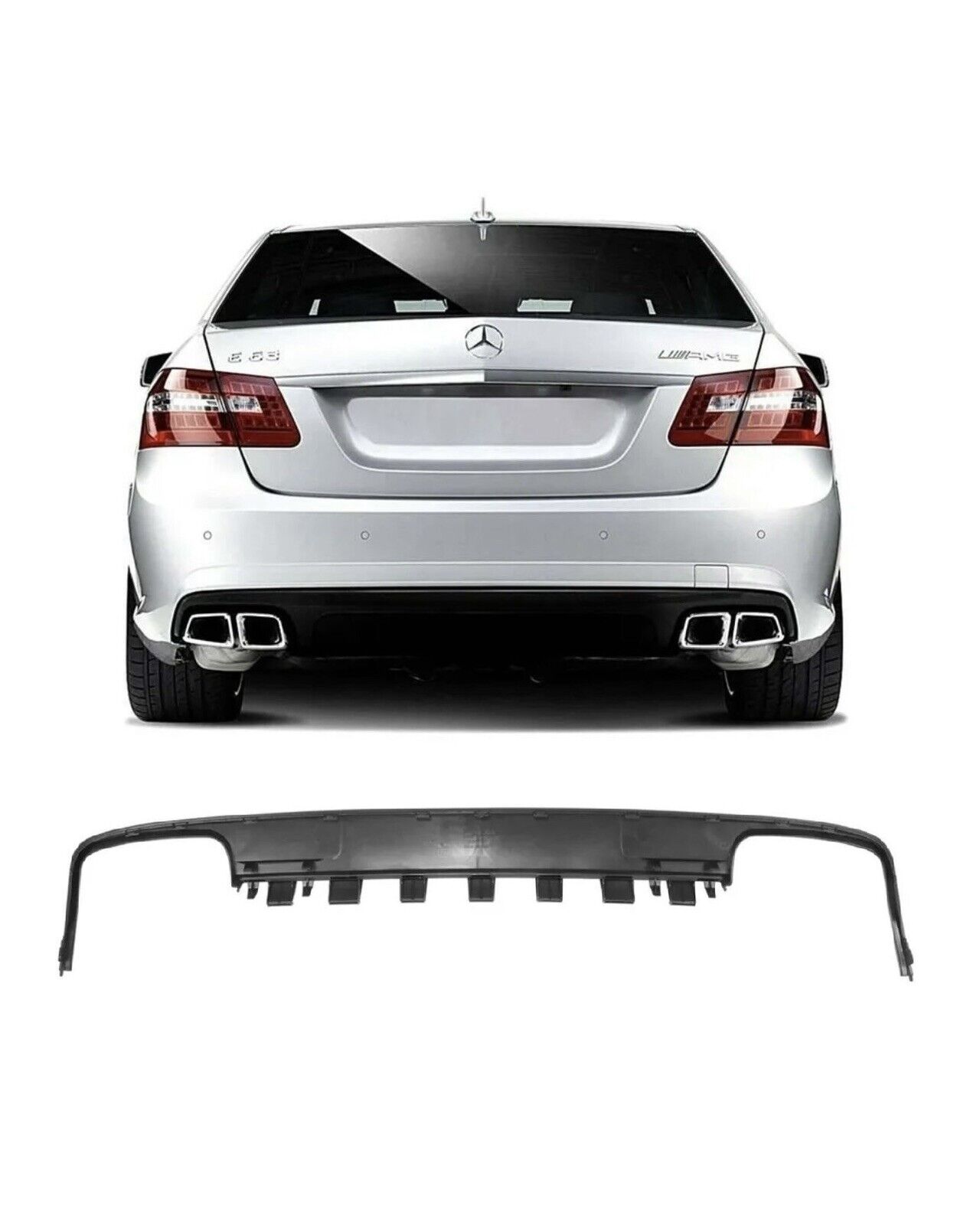 For 2010-2013 Mercedes Benz E63 AMG Style Rear Lower Bumper Valance 2128855525