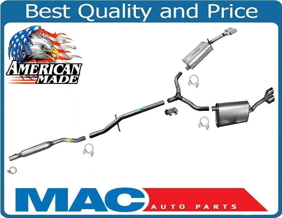 Dual Muffler Exhaust Pipe System Made in USA for 00-05 Deville DHS DTS 4.6L