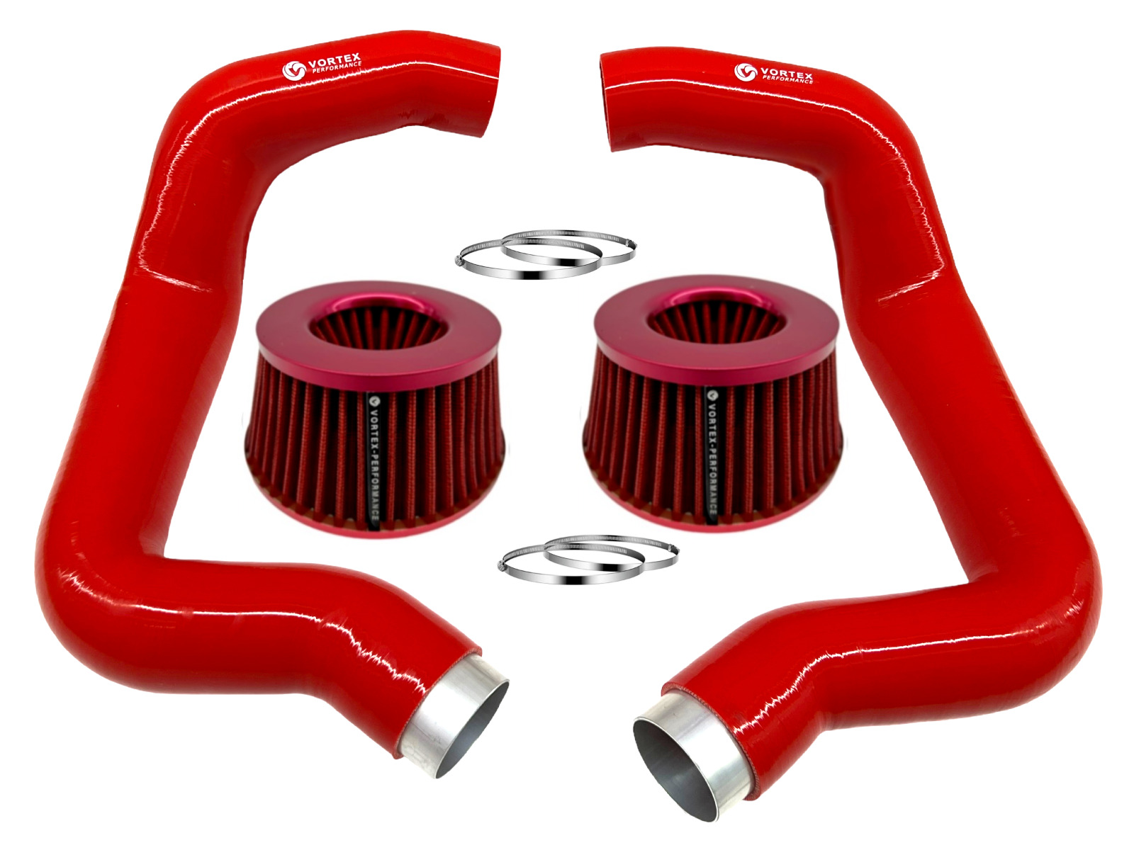 for BMW F90 M5 M8 G30 M550I Full Front Mount air intake RED (2 air filters)