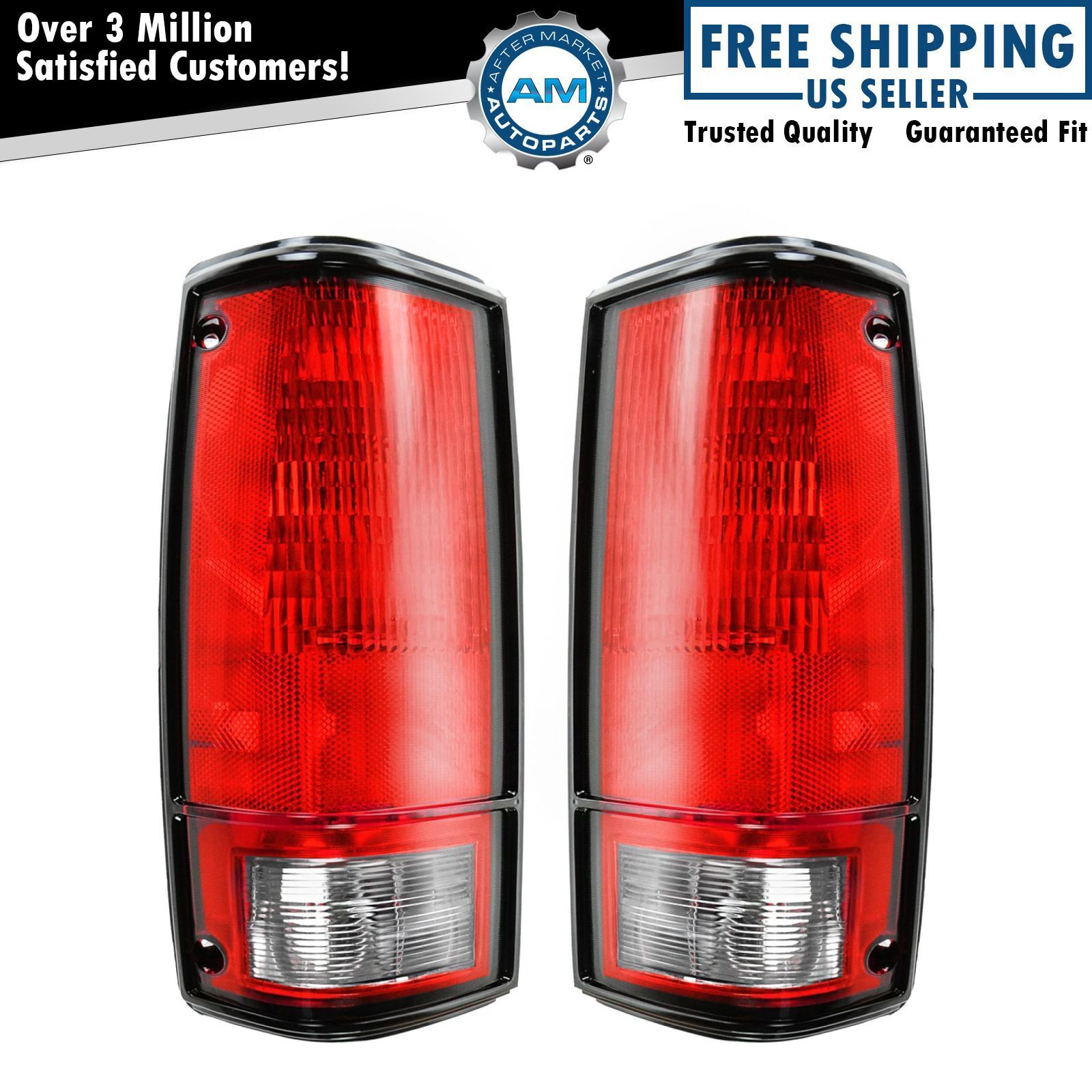 Tail Lights Taillamps Rear Pair Set For 82-93 Chevrolet S10 GMC S15 Pickup Truck