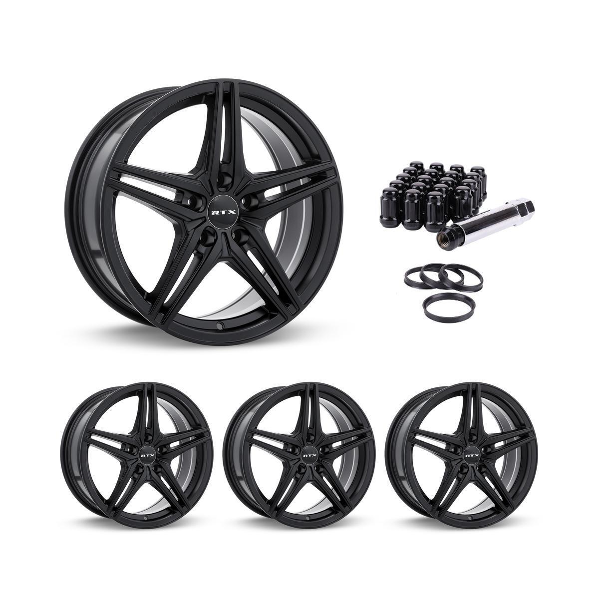 Wheel Rims Set with Black Lug Nuts Kit for 97-99 Chevrolet Lumina P846053 16 inc