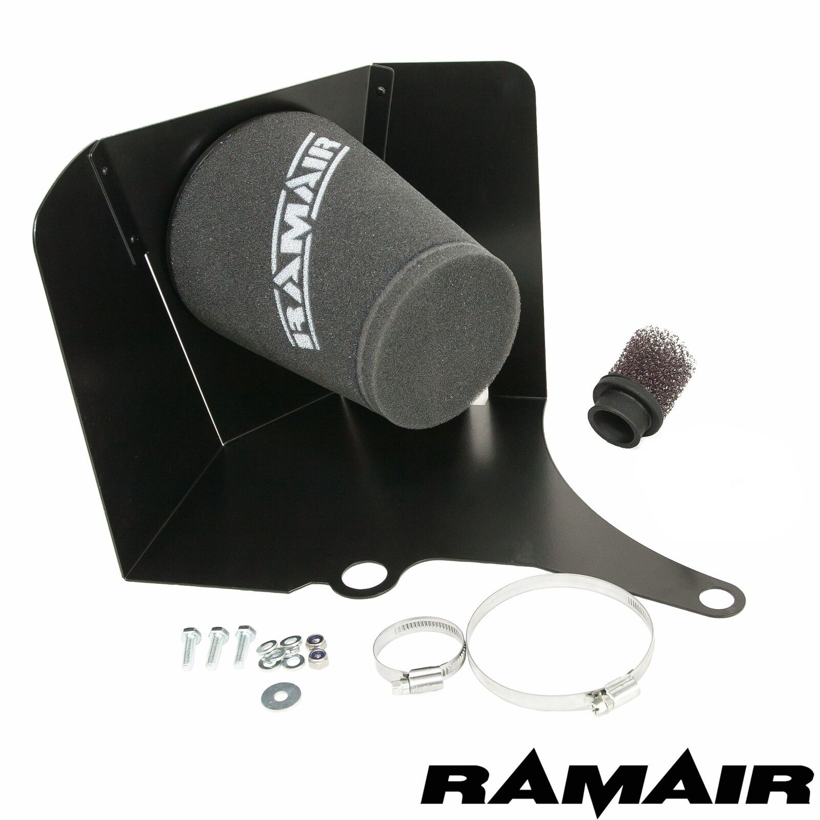Ramair Cone Air Filter Heat Shield Induction Intake Kit for VW Polo GTI 1.8t 9N3