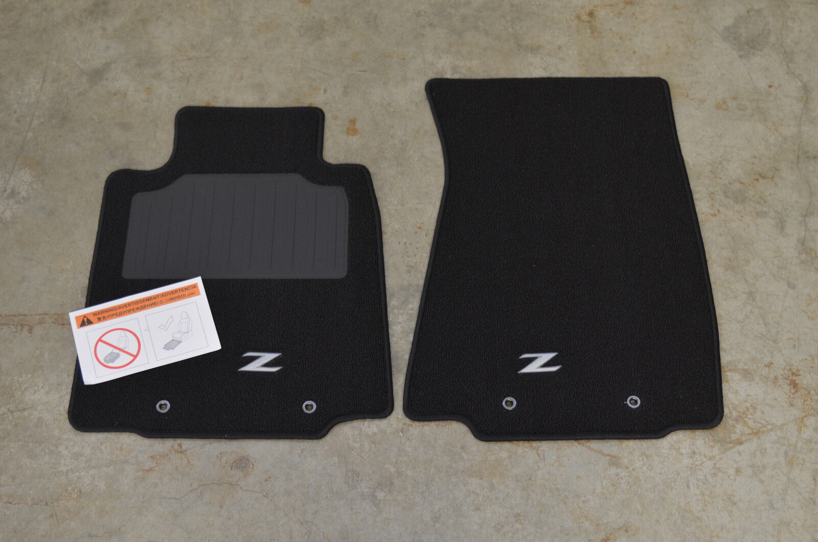 NEW Genuine OEM 2009-2017 Nissan 370Z BLACK Carpet Floor Mats 999E2-ZV000 