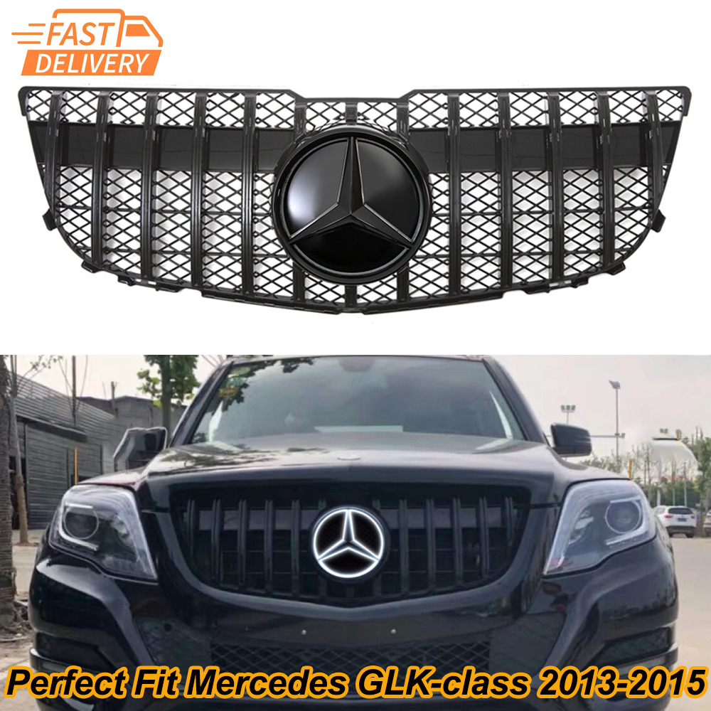 Front Grille Grill W/LED For Mercedes X204 GLK300 GLK250 GLK350 2013 2014 2015