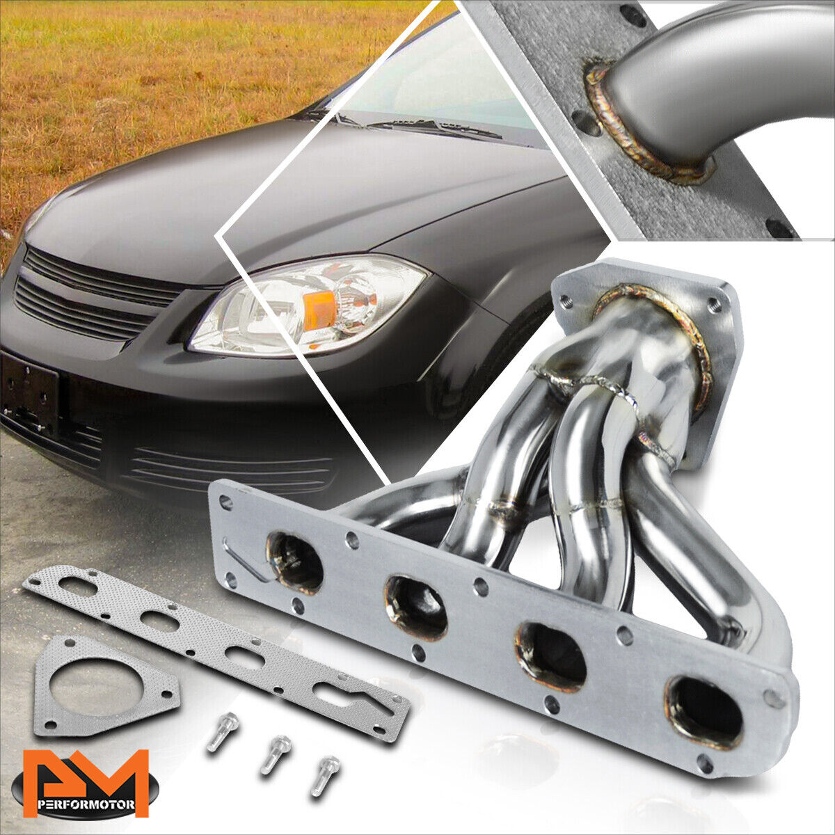 For 05-10 Cobalt/HHR/Saturn Ion 2.2L/2.4L NA Stainless Steel 4-1 Exhaust Header