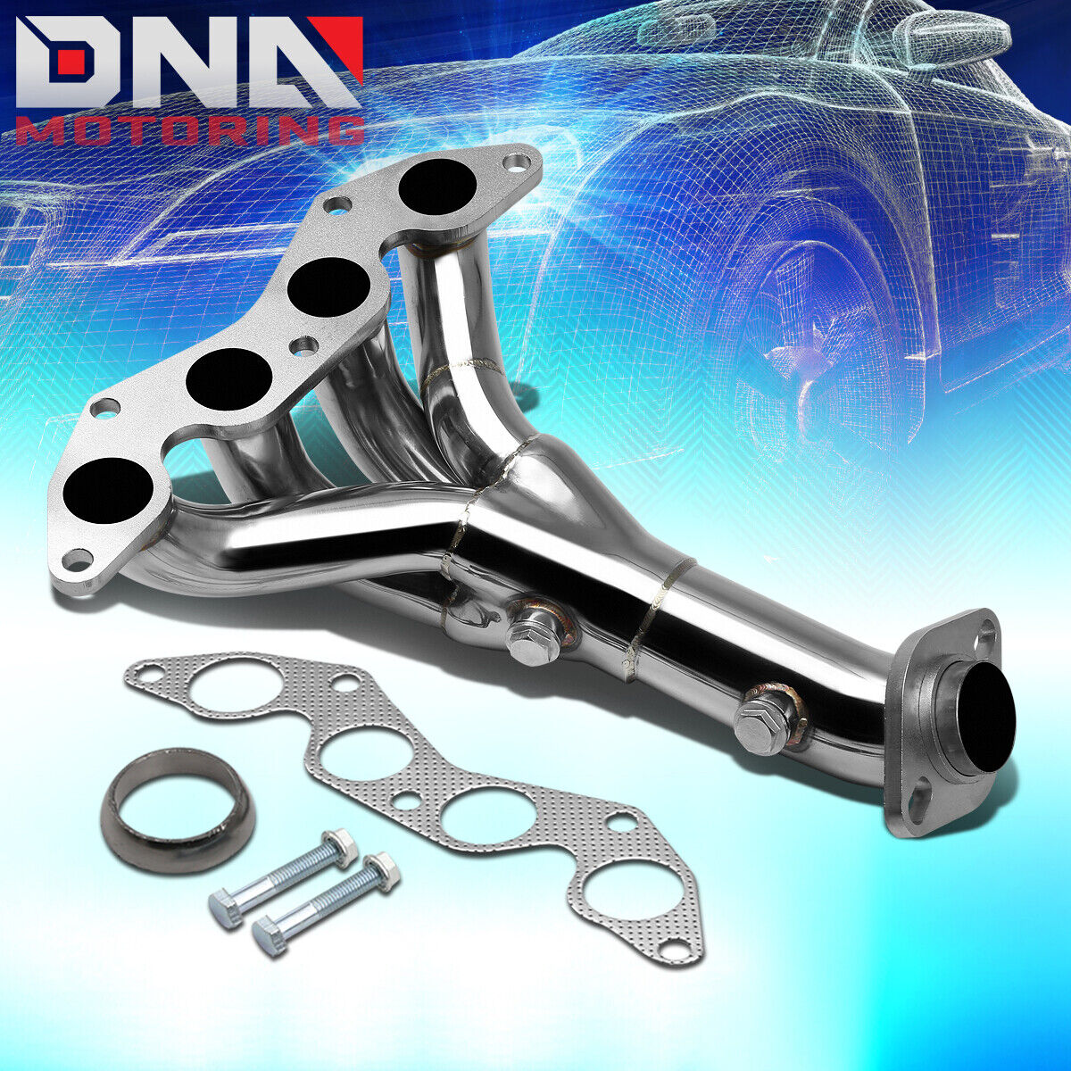 STAINLESS STEEL 4-1 HEADER FOR 01-05 CIVIC DX/LX D17 1.7L EM2 EXHAUST/MANIFOLD
