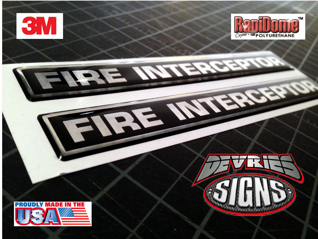 DOMED Ford Crown Victoria FIRE INTERCEPTOR emblems fire fighter ONLY FOUND HERE