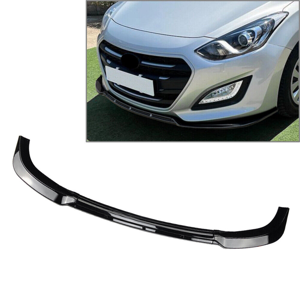 Glossy Black Front Bumper Lip Splitter Spoiler For Hyundai i30 MK2 MK2.5 2012-17