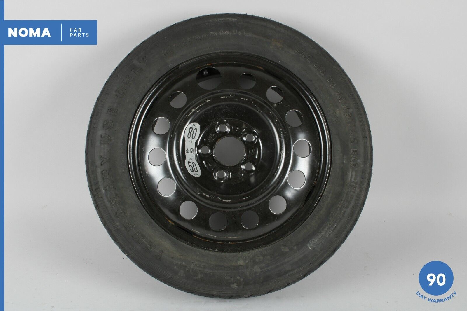 03-08 Jaguar S-Type X202 R16x4T Emergency Spare Wheel w/ Tire Continental OEM