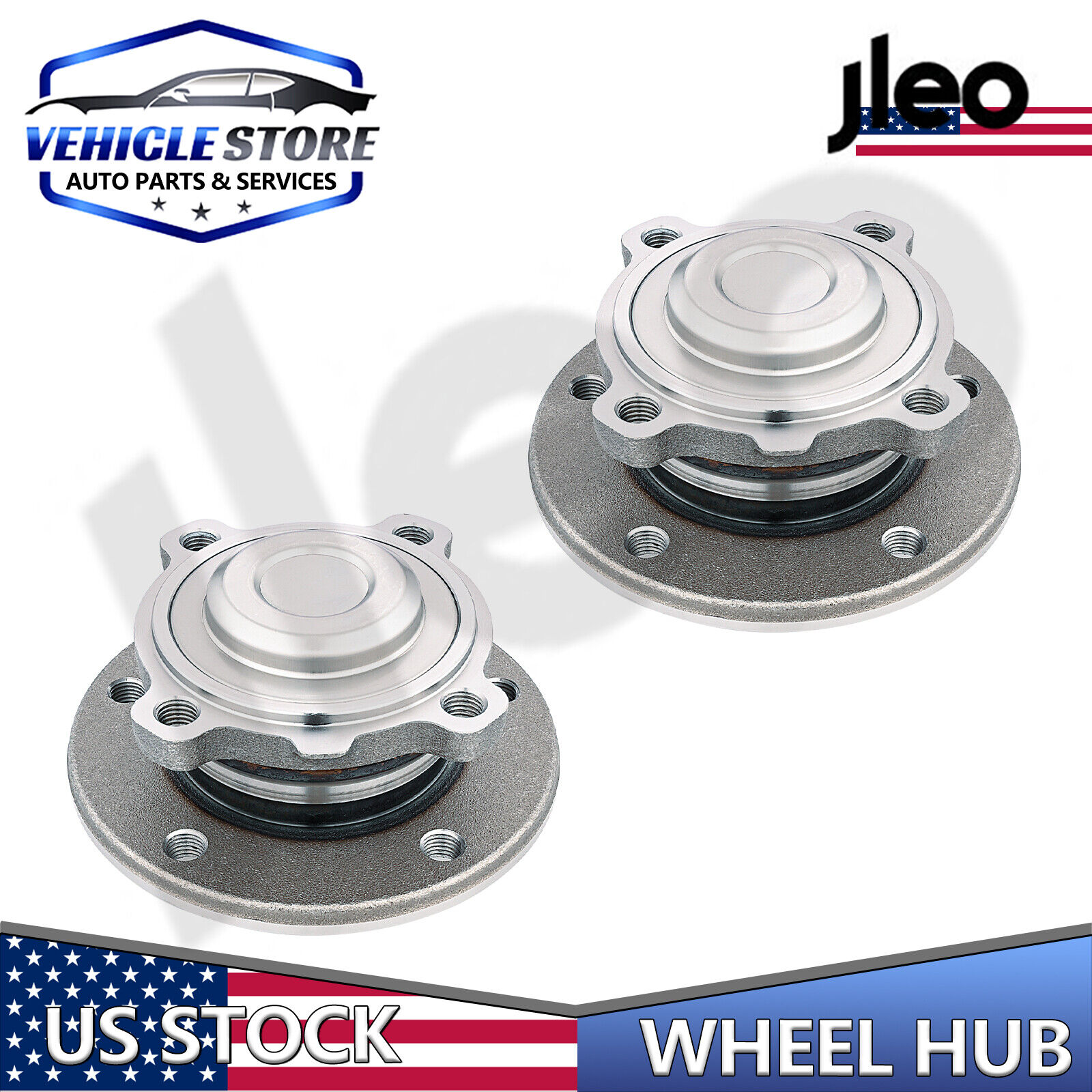 Pair Front Wheel Bearing & Hub Assembly for 2009 - 2016 BMW Z4 335i 328i 335D
