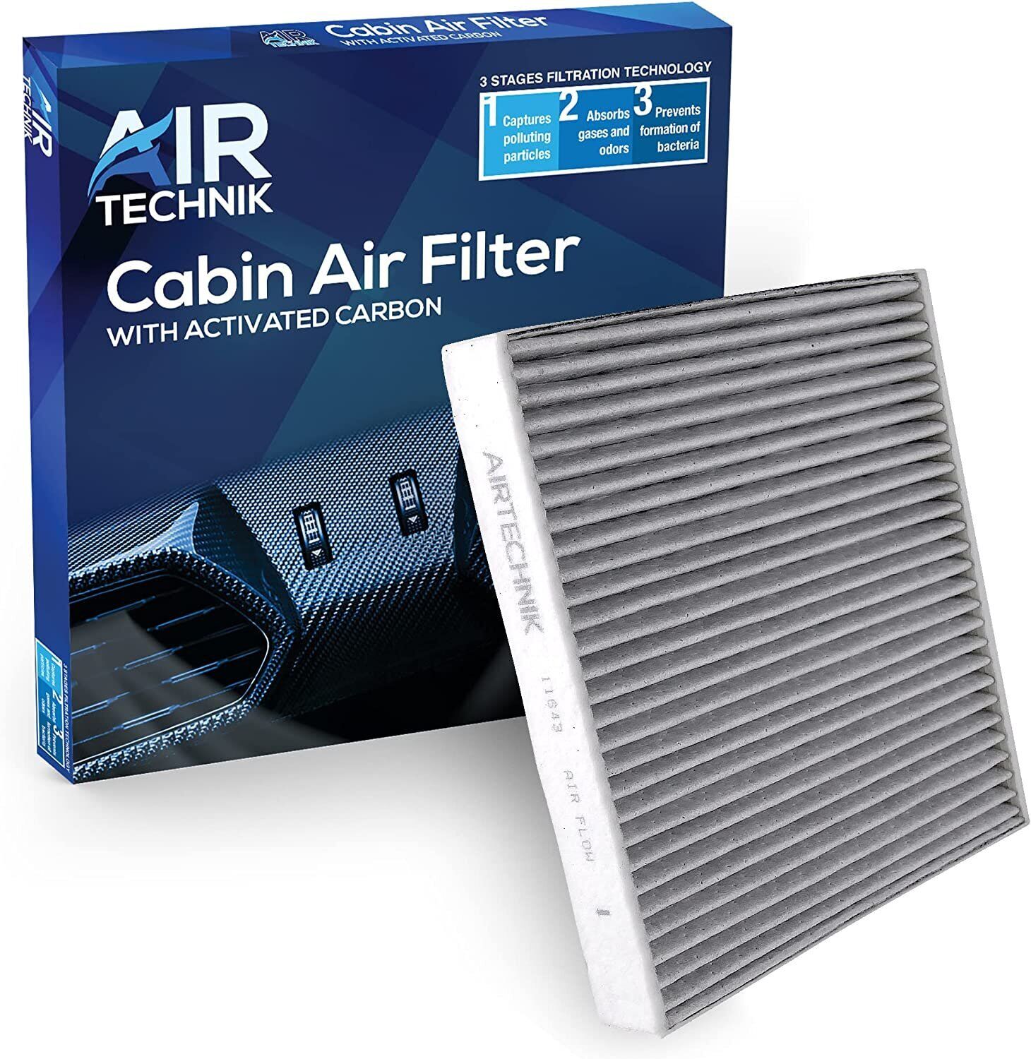 AirTechnik CF11643 Cabin Air Filter w/Activated Carbon | Fits Select Audi A3,...