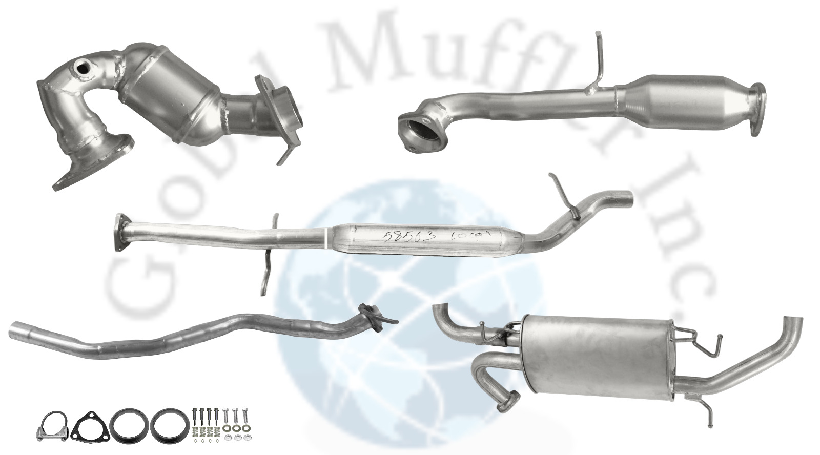 Fits: Full Exhaust For 2010 2011 2012 Acura RDX 2.3L V4