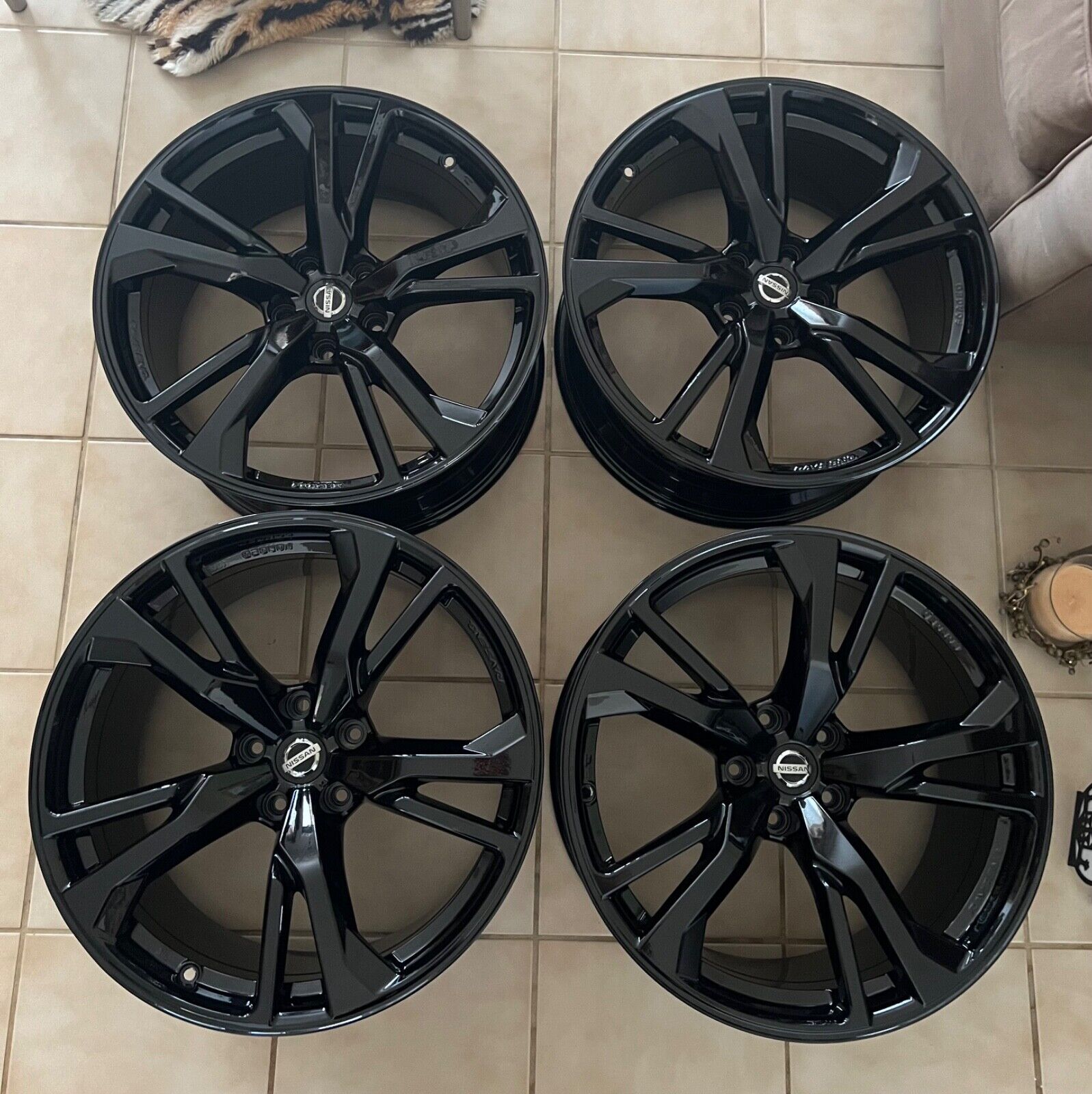 New 2009-20 Nissan 370z 19in OEM Forged Rays Front/Rear Set With Like New Tires