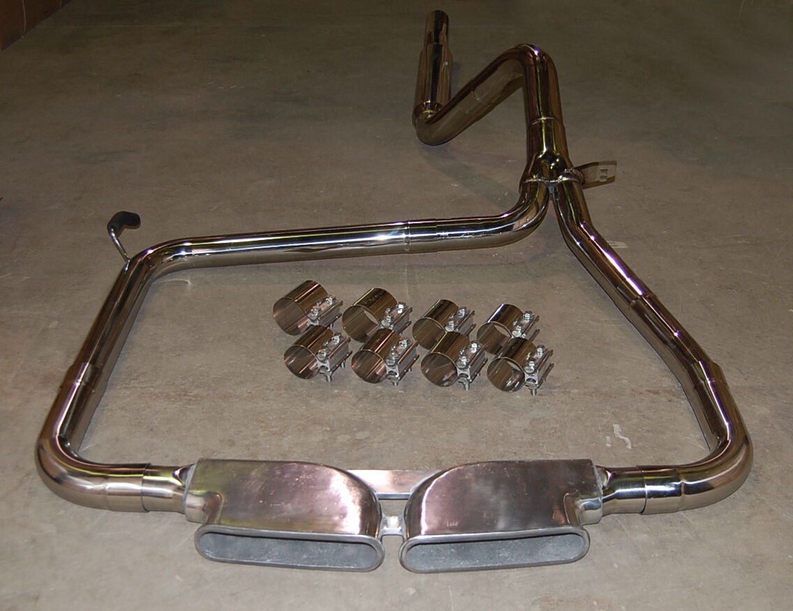 Catback Stainless Exhaust + Bandclamps + POLISHED CME Center Tips FOR CAMARO
