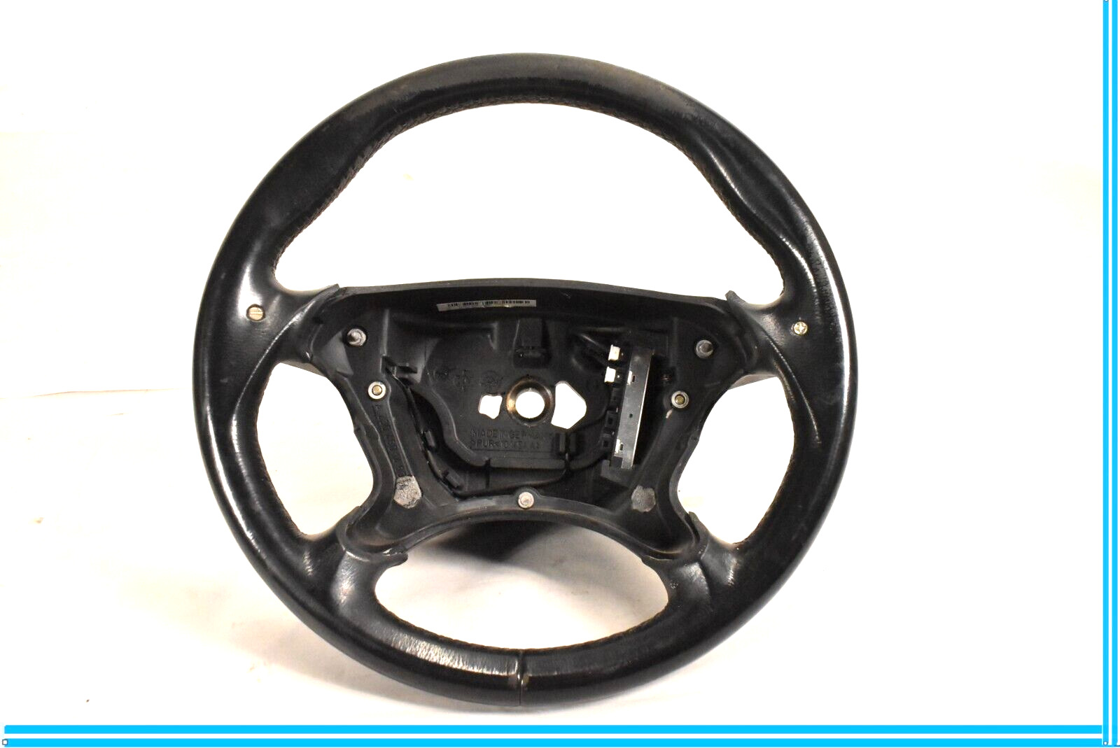 03-06 Mercedes CLK500 CLK55 AMG W209 Steering Wheel Black Leather 2194600103 Oem